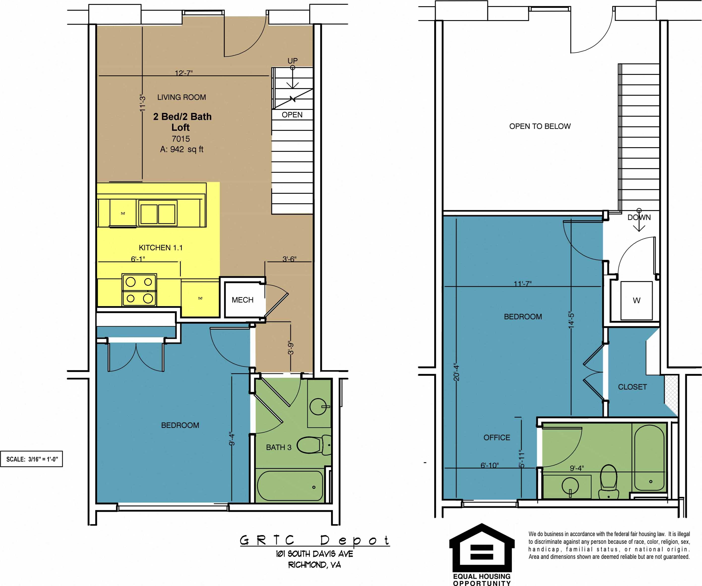 Cary Street Station Unit # 7015 Floor Plan 242